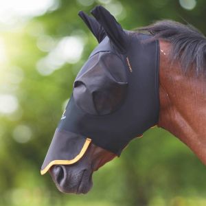 Shires Stretch Fly Mask with Nose - Jet