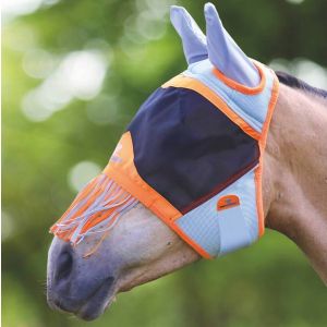 Shires Air Motion Fly Mask with Ears & Fringe SS22