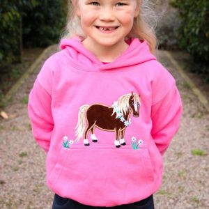 British Country Collection Flora Pony Childrens Hoodie
