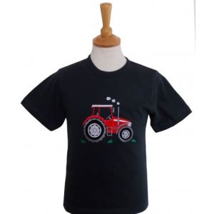 British Country Collection Big Red Tractor Childrens T-Shirt