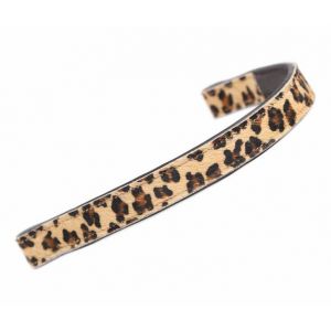 Shires Aviemore Printed Cow Hair Browband - Leopard