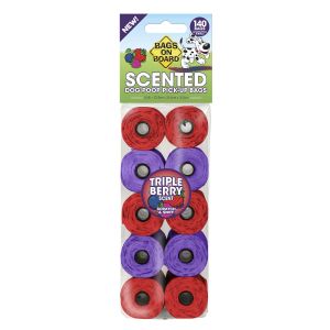 Bags On Board Scented Refill Rolls Triple Berry - 10 x 14 Bags