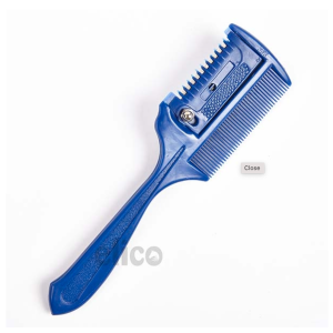 Elico Plastic Thinning Comb - Blue