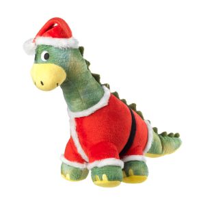 House of Paws Dinosuar Toy - Diplodocus with Santa Hat