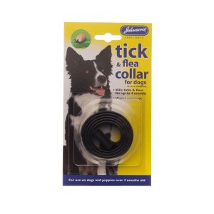 Johnson's Veterinary Dog Tick & Flea Collar - Black