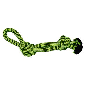 Jolly Pets Knot-n-Chew Looped Rope - Green/Black