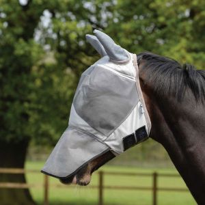 Masta Fly Mask UV with Ear & Nose Protection - SIlver