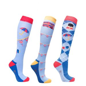 Hy Equestrian Love from London Socks Pack of 3