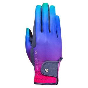 Hy Equestrian Ombre Riding Gloves Adult NavyVibrant