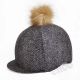 Elico Brown Tweed Lycra Hat Cover