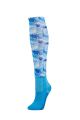 Weatherbeeta Marble Print Stocking Socks - Blue Swirl Marble Print - Adult (One Size)