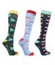 Hy Equestrian Christmas Season Socks (Pack of 3) - Adults (4-8)