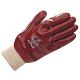 Gloves PVC Fully Coated Knit Wrist - Red