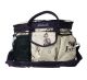 Hy Equestrian Thelwell Collection Country Grooming Bag - Beige/Aubergine/Aquatic
