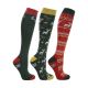 HyFASHION Christmas Puddings, Stags and Holly Socks (Pack of 3)