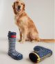 Joules Rubber Welly Dog Toy - Navy Stripey