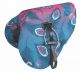 Shires Waterproof Ride On Saddle Cover - Pink Peacock